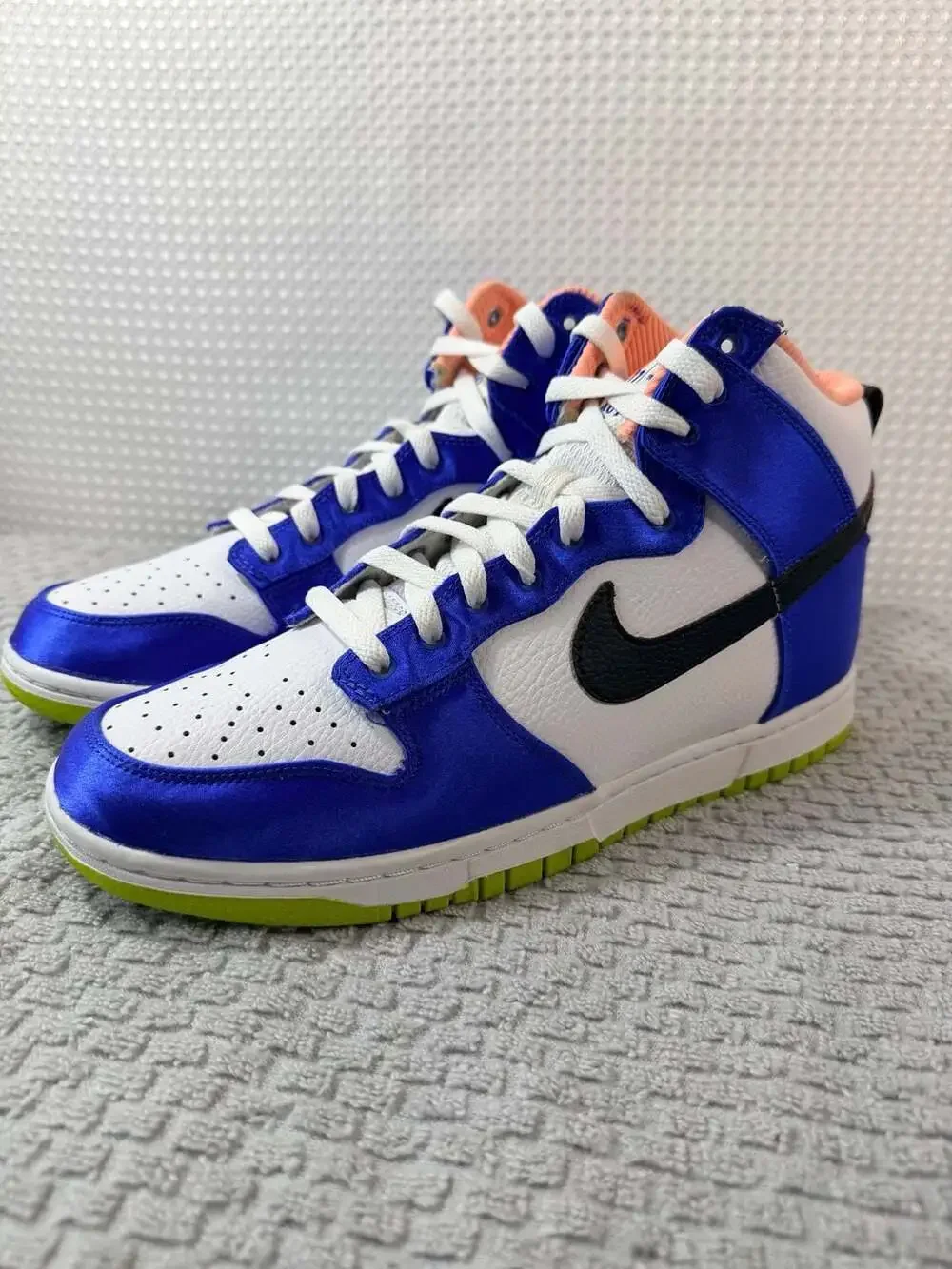 Nike Women's Dunk High 'Blue Satin' Racer Blue/White-Black-Atom Green